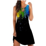 Hvyesh Summer Dresses for Women 2023 Casual Beach Dresses Tank Top Sleeveless Dress Loose Short Midi Sundress Sun Dresses Women Summer Casual