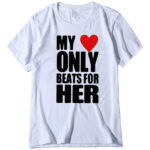 Womens Love Heart Letter Cute Graphic Tees Gift Couple Shirts Short Sleeve Round-Neck T-shirt Tops Summer Sexy Workout T-Shirts Ladies Going Out Party Prom Tshirts A526-10813