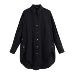 Women s Plus High Low Button Front Blouse 92912W112665S01