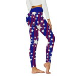 Ociviesr Waist Women Workout Tights Printed Independence Day Pants Running Sports Lift Leggings Yoga High Yoga Pants