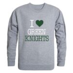 W Republic 552-698-HGY-02 St. Norbert College Green Knights I Love Crewneck Sweatshirt  Heather Grey - Medium