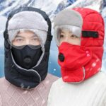 jiaroswwei Warm Hat Multifunctional Thickened with Earmuffs Winter Thermal Trapper Hat for Winter Biking