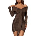 Womens Casual Elegant Slim Dress Solid Dress Skirt Dress Sexy Summer Floral Formal Sundresses Wedding Guest Graduation Prom Bodycon Cocktail Dresses A517-4436