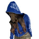 Sayhi Womens Casual Long Sleeve Letter Print Zipper Hooded Coat Sweatshirt Womens Sweatshirts And Hoodies Zip up