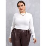 Women s Plus Rib knit Crop Tee 92912W112665S01