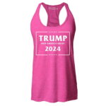 Shop4Ever Women s Trump Keep America Great 2024 Racerback Tank Top XX-Large Fuchsia