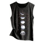 Tank Top for Women Sale Clearance Sleeveless Summer Tops Feather Print Top Elegant Floral Vest Tops Tee Shirt Ladies Slim-Fit Camisole Tank Top