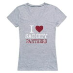 W Republic 550-578-HGY-05 Sacramento City College Panthers I Love Women Short Sleeve T-Shirt  Heather Grey - 2XL