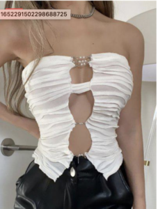 White cutout tube top 
