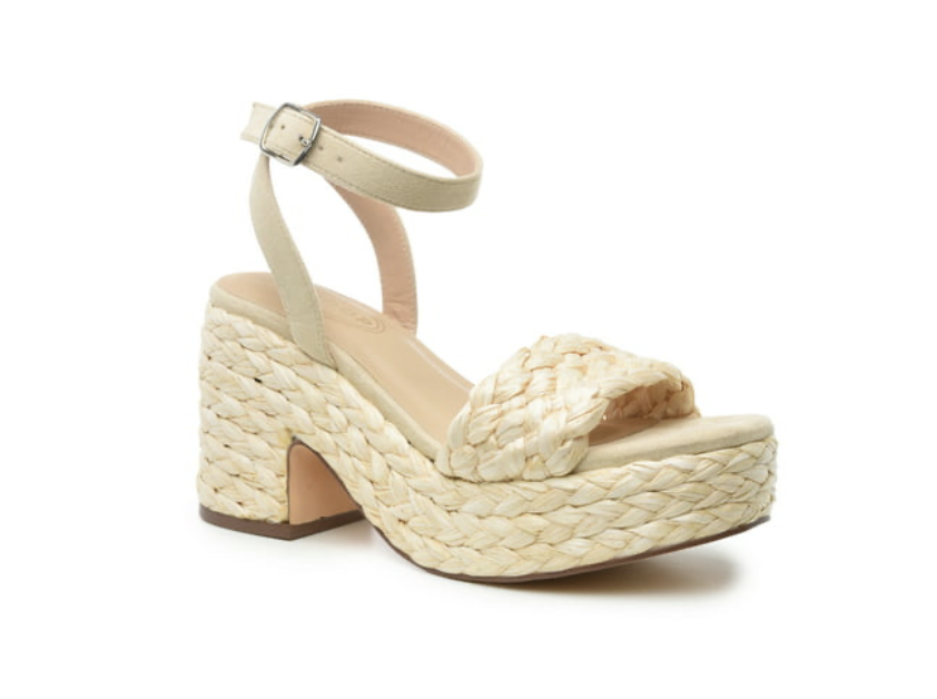 Raffia platform sandals 