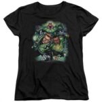 Trevco Green Lantern-Corps No.1 - Short Sleeve Womens Tee - Black- Medium