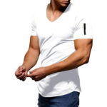 Mens Summer Fashion Casual Solid Color Zipper Pocket T Shirt Short Sleeve Shirt Top Blouse Compression