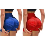 Rovga 2Pc Shorts Yoga Pants Leggings For Women High Waisted Lifting Short Womens Activewear