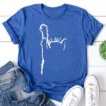 Yilirongyumm Blue XL T Shirts For Women T-Shirt O-Neck Blouse Animal Casual Women s Cat Cute Short Sleeve Top Print Women s Blouse
