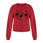 dmqupv Hooded Sweatshirt Halloween Women s Pullover Top Sleeve Tunic Long Sweatshirt Prints Women s Long Pullover Sweatshirt Red Small