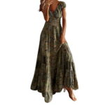 Pianpianzi Dress for Womens plus Dress Petite Long Fall Dresses Women Short Sleeve Elegant Evening Dress Flower Sexy A Line Boho Skirt Casual Maxi Dress Party Dress