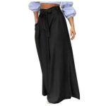 Paiwinds Workout Shorts  Plus Size Shorts  Fashion Women Summer Casual Loose Button Zipper Pocket Solid Trousers Bandage Pants  Running Stretch Shorts Black S