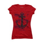 sailor sail anchor Juniors Red Graphic Tee - Design By Humans M