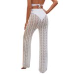 gvdentm Y2K Pants Women Casual Wide Leg Palazzo Lounge Pants High Waist Smocked Trousers with Pockets