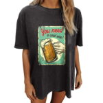 Summer Women Oktoberfest Tops Casual Vintage Goth Crewneck Oversized T-Shirt Trendy Loose Short Sleeve Black Y2k Tee