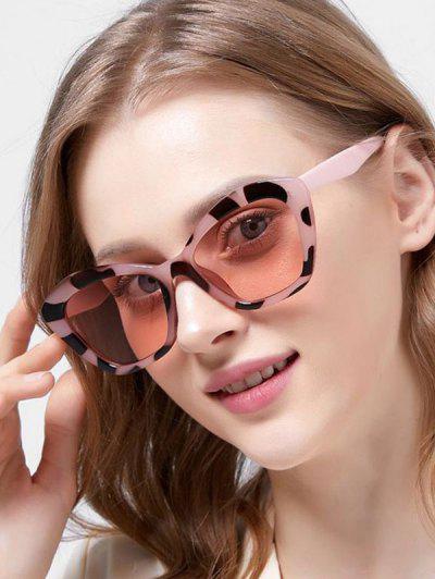 Butterfly frame tinted oversized leopard sunglasses