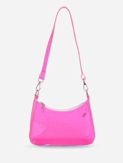 Pink waterproof transparent shoulder bag