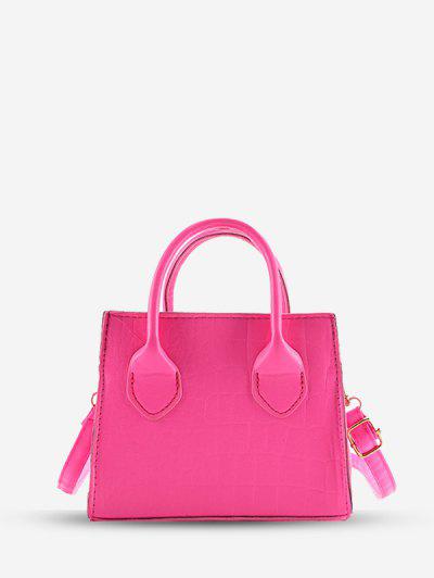 Hot pink dual handle handbag