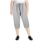 Rovga Womens Shorts Workout Bottoms Female Casual Solid Drawstring Pocket Sport Yoga Shorts 7-Point Pants
