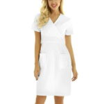 V-neck Dress Working Sleeve Solid Solid Short Casual Pocket Women Women s Dress Ruffled Dress for Women