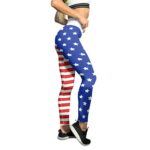 HGWXX7 Pants For Women Patriotic USA American Flag Custom Color Leggings Skinny Pants For Yoga Running Pilates Plus Size
