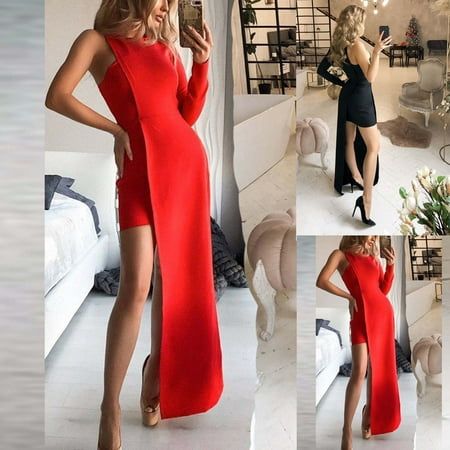 Elegant Sexy Casual One Shoulder Slim Sling Maxi Dress