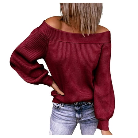O-Neck Batwing Sleeve Loose Chunky Knitted Pullover Sweater