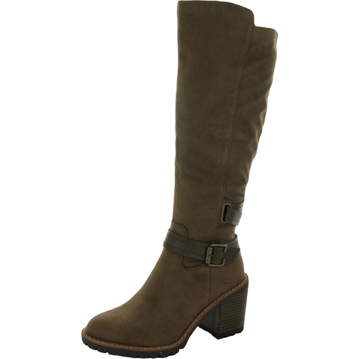 Buckle Knee-High Boots Shoes