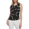 Calvin Klein Womens Black Knit Ribbed Tank Pullover Top Shirt M BHFO 6950