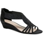 Charter Club Womens Satin Zipper Embellished Wedge Sandals Shoes BHFO 4783