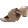 DV By Dolce Vita Womens Milna Tan Block Heels Shoes 6.5 Medium (B,M) BHFO 7288