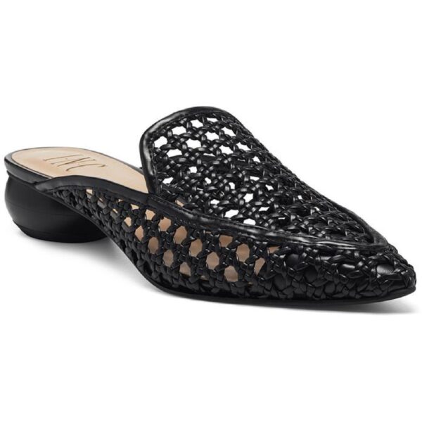 INC Womens Jalissa Faux Leather Slip On Loafer Mules Shoes BHFO 0977