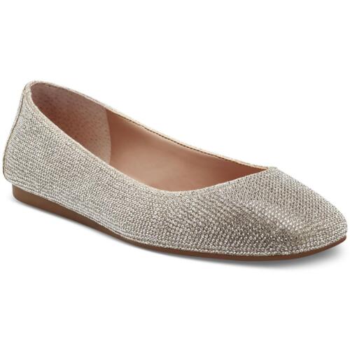 Silver Slip On Ballet Flats Shoes