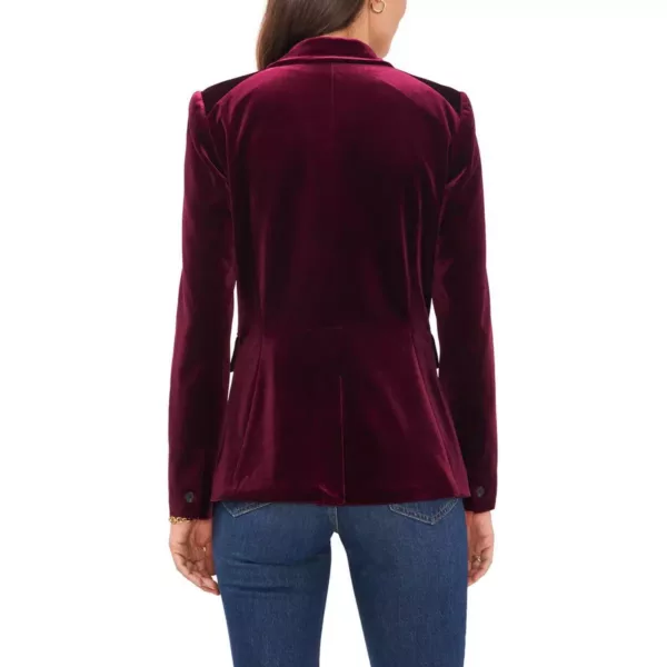1.State Womens Purple Velvet Stretch One-Button Blazer Jacket 4 BHFO 1205