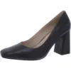 27 Edit Womens Lana Power Black Leather Pumps Shoes 12 Medium (B,M) BHFO 6747
