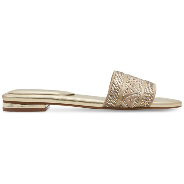 Aldo Womens GHALIA Gold Rhinestone Slide Sandals Shoes 10 Medium (B,M) BHFO 5185