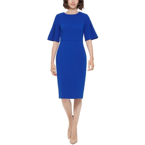 Calvin Klein Womens Crewneck Knee-Length Office Sheath Dress BHFO 7895