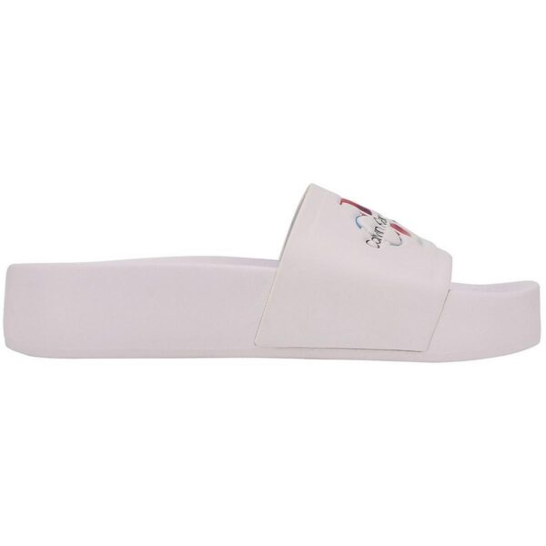 Calvin Klein Womens Dariele White Pool Slides Shoes 7 Medium (B,M) BHFO 6610
