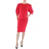 Calvin Klein Womens Red Pintuck Knee-Length Sheath Dress Plus 18W BHFO 0906