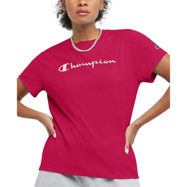Champion Womens Logo Cotton Tee Pullover Top BHFO 2444