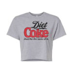 Diet Coke - Retro Logo - Juniors Cropped Cotton Blend T-Shirt