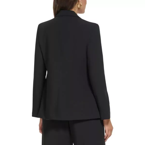 DKNY Womens Black Notch Collar Business One-Button Blazer Petites 10P BHFO 2839