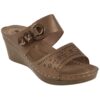Good Choice Womens Faux Leather Wedge Sandals BHFO 2780