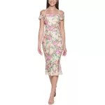 Guess Womens Lace Midi Summer Midi Dress BHFO 4827