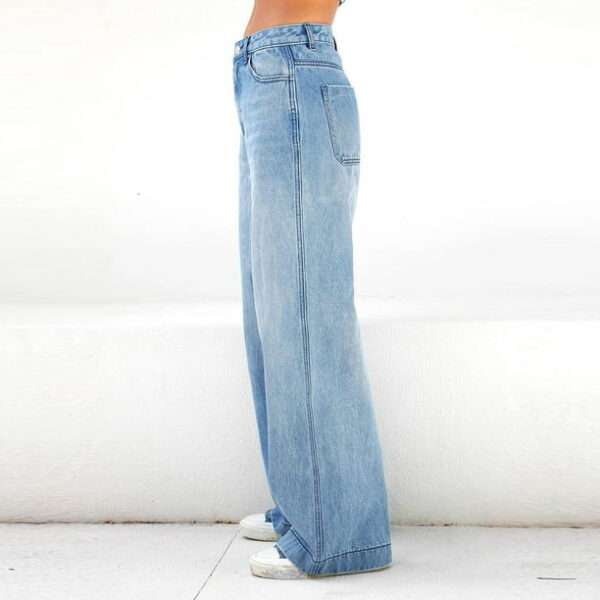 ICHUANYI Women Wide Leg Jeans High Waist Baggy Jeans for Women Loose Boyfriends Jeans Denim Pants